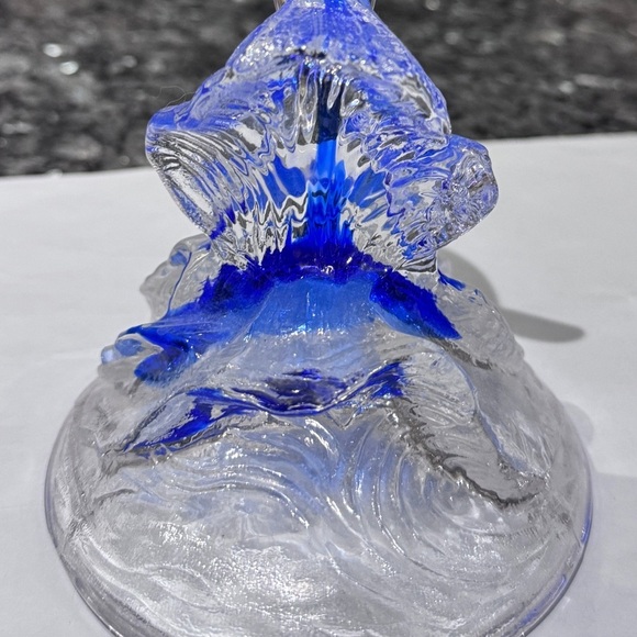 🐬 Vintage Rare French Cristal D’Arques Crystal Glass Dolphin Figurine 🐬 - Picture 11 of 13